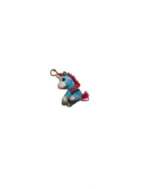 Russ Blue Plush Unicorn Keychain with Pink Mane